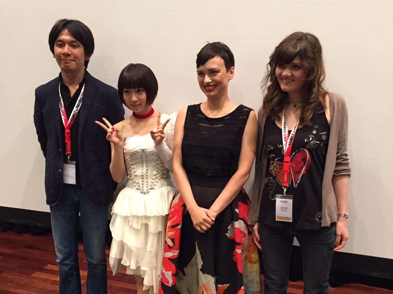 Jennifer Weiss mit Atsuhiro Iwakami, Mashiro Ayano und Iris Hassenzahl